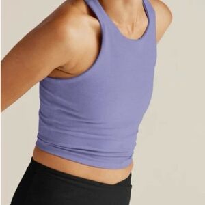 Beyond Yoga Spacedye Refocus Cropped Periwinkle Cloud Heather Tank. NWOT